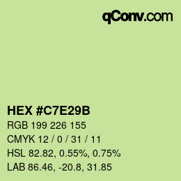 Color code: HEX #C7E29B | qconv.com