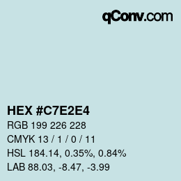 Color code: HEX #C7E2E4 | qconv.com