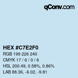 カラーコード: HEX #C7E2F0 | qconv.com