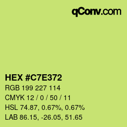 Color code: HEX #C7E372 | qconv.com