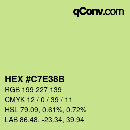 Color code: HEX #C7E38B | qconv.com