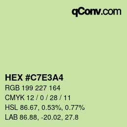 Color code: HEX #C7E3A4 | qconv.com