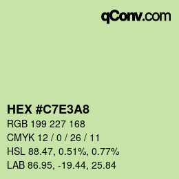 カラーコード: HEX #C7E3A8 | qconv.com