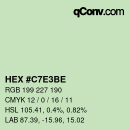 Color code: HEX #C7E3BE | qconv.com