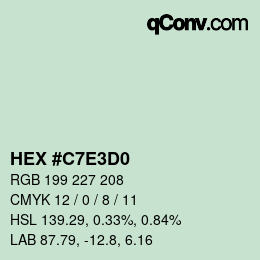 Color code: HEX #C7E3D0 | qconv.com