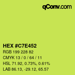 Color code: HEX #C7E452 | qconv.com