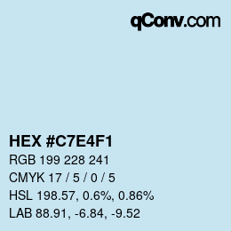 Color code: HEX #C7E4F1 | qconv.com