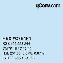 Color code: HEX #C7E4F4 | qconv.com