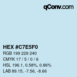 Color code: HEX #C7E5F0 | qconv.com