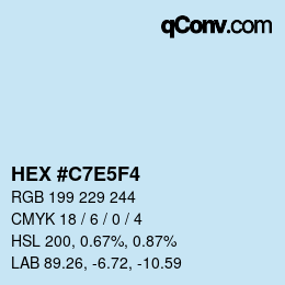 Color code: HEX #C7E5F4 | qconv.com