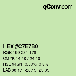 Color code: HEX #C7E7B0 | qconv.com