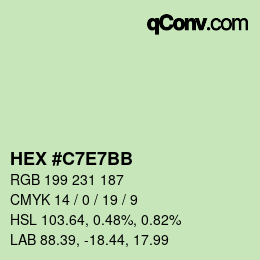 Color code: HEX #C7E7BB | qconv.com