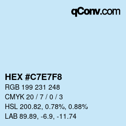 Color code: HEX #C7E7F8 | qconv.com