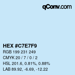 Color code: HEX #C7E7F9 | qconv.com