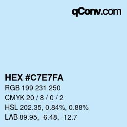Color code: HEX #C7E7FA | qconv.com