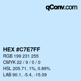 Color code: HEX #C7E7FF | qconv.com