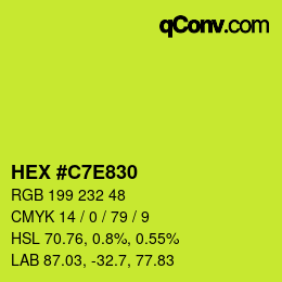 Color code: HEX #C7E830 | qconv.com