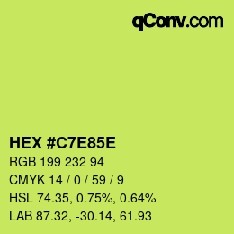 Color code: HEX #C7E85E | qconv.com