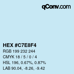 Color code: HEX #C7E8F4 | qconv.com