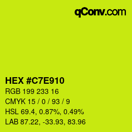 Color code: HEX #C7E910 | qconv.com
