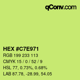 Color code: HEX #C7E971 | qconv.com