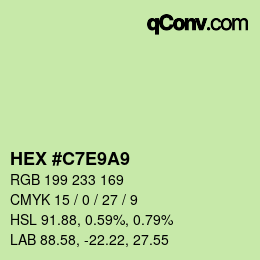 Color code: HEX #C7E9A9 | qconv.com