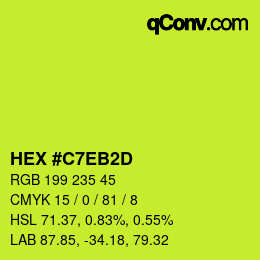 Farbcode: HEX #C7EB2D | qconv.com