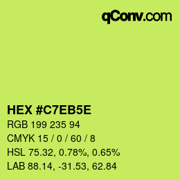 Código de color: HEX #C7EB5E | qconv.com