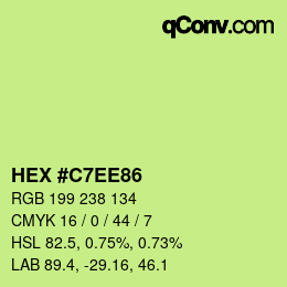 Color code: HEX #C7EE86 | qconv.com