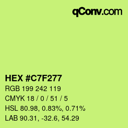 Color code: HEX #C7F277 | qconv.com