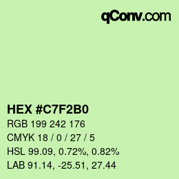 カラーコード: HEX #C7F2B0 | qconv.com