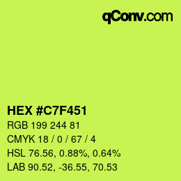Color code: HEX #C7F451 | qconv.com