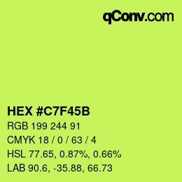 Color code: HEX #C7F45B | qconv.com