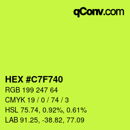 Color code: HEX #C7F740 | qconv.com