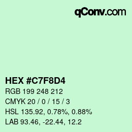Color code: HEX #C7F8D4 | qconv.com