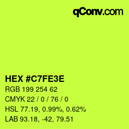 Color code: HEX #C7FE3E | qconv.com