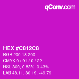 Color code: HEX #C812C8 | qconv.com