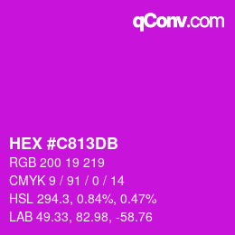 Color code: HEX #C813DB | qconv.com