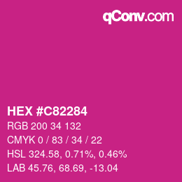 Color code: HEX #C82284 | qconv.com