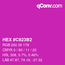 Color code: HEX #C823B2 | qconv.com