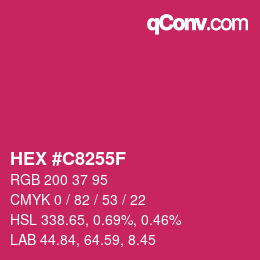 Color code: HEX #C8255F | qconv.com