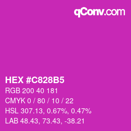颜色代码: HEX #C828B5 | qconv.com