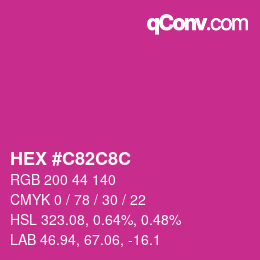 Color code: HEX #C82C8C | qconv.com