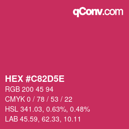Código de color: HEX #C82D5E | qconv.com
