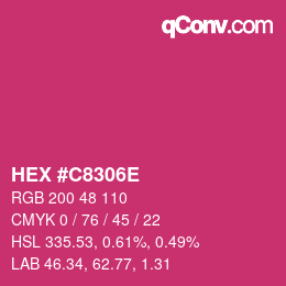 Color code: HEX #C8306E | qconv.com