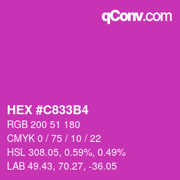 Color code: HEX #C833B4 | qconv.com