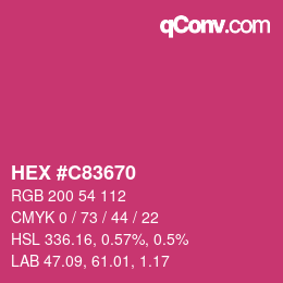 Color code: HEX #C83670 | qconv.com