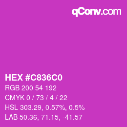 Color code: HEX #C836C0 | qconv.com