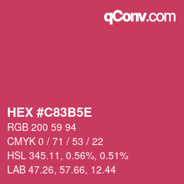 Código de color: HEX #C83B5E | qconv.com