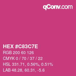 Color code: HEX #C83C7E | qconv.com